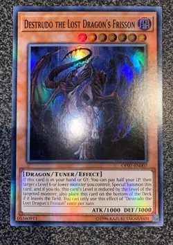 YuGiOh Destrudo The Lost Dragon's Frisson OP07-EN007 Super Rare - Image 1