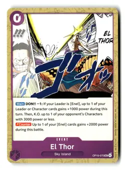 El Thor OP15-075 Uncommon Adventure on Kami's Island One Piece Near Mint - Image 1
