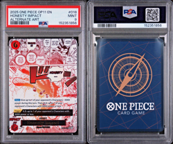 2025 ONE PIECE OP11-A FIST OF DIVINE SPEED ALTERNATE ART HONESTY IMPACT PSA 10 - Image 3