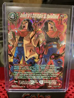 Android 17 & Hell Fighter 17 Synchronized SPR Foil Dragon Ball Super Card - Image 1