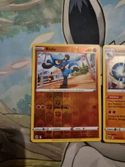 Pokemon Card lucario brilliant stars reverse & holo 079/172 riolu 078/172 - Image 2