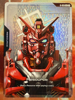 Gundam TCG Card Game Dual Impact Foil Resource GD02 C+ R-013 Red Gundam - Image 1