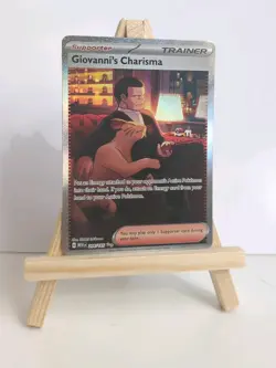 Pokemon TCG Giovanni's Charisma Holo Card Scarlet & Violet 151 Series 204/165 - Image 1