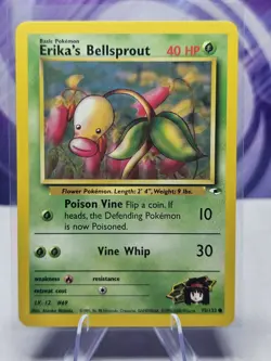 Pokemon Card Gym Heroes Erika's Bellsprout 75/132 Unlimited Common LP - Image 1