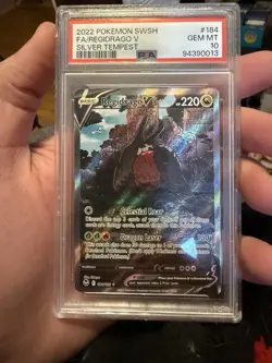 Regidrago V PSA 10 English Pokemon Card 184/195 Silver Tempest 2022 Alt Art READ - Image 1