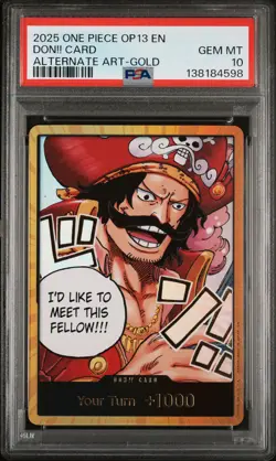 Don!! Card Alternate Art-gold One Piece PSA 10 - Image 1