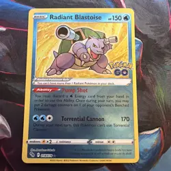 Pokemon TCG Radiant Blastoise Holo Card 018/078 - Image 1