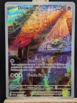 Pokemon TCG Scarlet and Violet Drowzee Illustration Rare Card 210/198 Base Set - Image 1