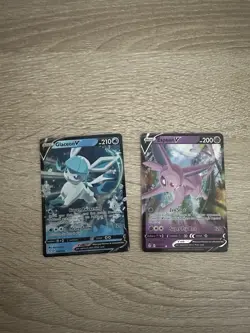 Pokemon Cards Espeon Glaceon V Evolving Skies With Bonus Gift - Image 1