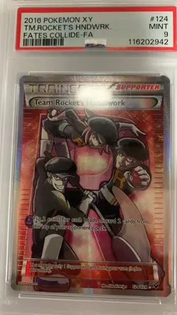 Team Rocket's Handiwork 124/124 - Fates Collide Pokemon Card - PSA 9 - Image 1