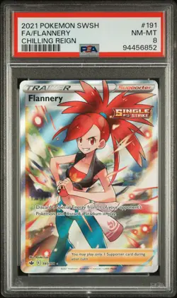 Flannery Full Art PSA 8 NM-MT Chilling Reign #191 Pokemon Card - Image 1