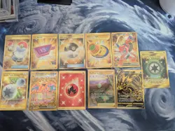 Gold SEC pokemon 11 card LOT !! Item + Energy cards +Pokemon M/NM !!! - Image 1