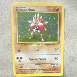 Wizards of the Coast Hitmonchan Base Set 7/102 Holo Rare Pokemon Card 70 HP 1999 - Image 1