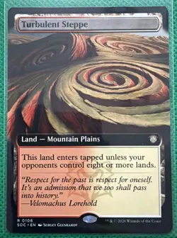 Turbulent Steppe & Fen (Extended Art) MTG SOC R0106 0103 Secrets of Strixhaven - Image 2