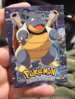 Vintage Rare Blastoise #09 Stage 3 Topps E9 Of 12 Blue Label Logo Pokemon Mp - Image 1