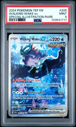 2024 POKEMON TEF SPECIAL ILLUSTRATION RARE #205 WALKING WAKE EX PSA 9 - Image 1