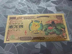 💶 BANCONOTA POKEMON 💴 VENUSAUR METAL GOLD FOIL - Image 1