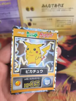 Pokemon Karte Card Holo Meiji Promo Chocolate 1997 japanese Pikachu VG- - Image 2