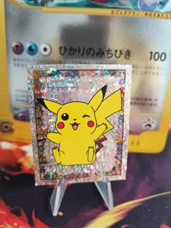 Pokemon Karte Card Pikachu Merlin Cracked Ice Holo Sticker Vintage Deutsch NM- - Image 1