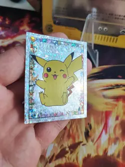 Pokemon Karte Card Pikachu Merlin Cracked Ice Holo Sticker Vintage Deutsch NM- - Image 4