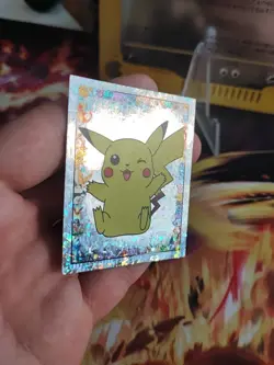 Pokemon Karte Card Pikachu Merlin Cracked Ice Holo Sticker Vintage Deutsch NM- - Image 5