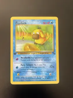 1999 Psyduck 53 53/62 Common 1st First Edition Fossil Pokemon Card LP Nm WOTC - Image 2
