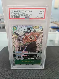 ONE PIECE Roronoa Zoro OP06-118 #118 Wings of the Captain MANGA PSA 9 - Image 1