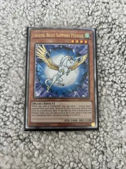 Crystal Beast Sapphire Pegasus RA03-EN179 Quarter Century Secret Rare Yugioh!! - Image 1