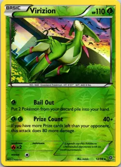 Virizion 12/98 Ancient Origins Reverse Holo Pokemon Card LP- - Image 1