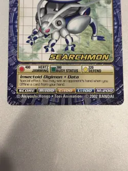 BO-241 Searchmon Digimon Card Digi-Battle Series 5 2002 Bandai - Image 3