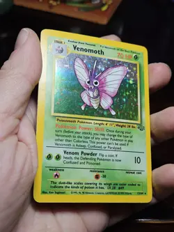 Pokemon TCG Venomoth Jungle 13/64 Holo Unlimited Holo Rare VLP NICE Card Vintage - Image 3
