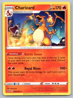 Charizard 025/185 Rare Vivid Voltage Pokemon 2020 NM - Image 1