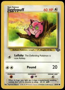 Jigglypuff 54/64 Jungle Common LP Pokemon 1999 - Image 1