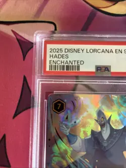 DISNEY LORCANA FABLED HADES INFERNAL SCHEMER ENCHANTED PSA 10 GEM MINT - Image 2