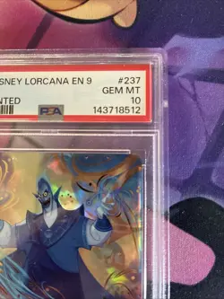 DISNEY LORCANA FABLED HADES INFERNAL SCHEMER ENCHANTED PSA 10 GEM MINT - Image 3
