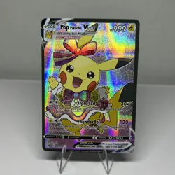 Pikachu Cosplay Pop Star Girl Pokemon Custom ACG Card Holo Foil Anime Cute Hot - Image 1