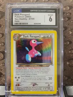 CGC 6 Dark Porygon2 Holo 8/105 Neo Destiny 2002 Pokemon Card DARK Porygon 2 - Image 1