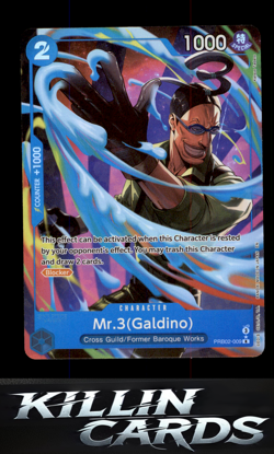 Mr.3(Galdino) - PRB02-009 (Alternate Art) PRB02-009 One Piece Card Game R Premiu - Image 1