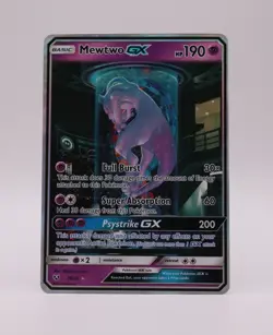 Pokemon Mewtwo GX Full Art Secret Rare Holo 78/73 Shining Legends GX Card - Image 1