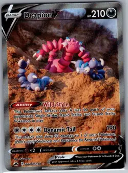Drapion V GG49/GG70 SWSH: Crown Zenith: Galarian Gallery - Pokemon Card - NM - Image 1