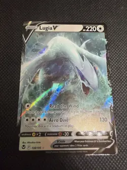 Pokemon Lugia V Silver Tempest Holo Ultra Rare Card 138/195 220 HP English - Image 1