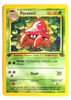 Pokemon TCG Parasect First Edition Wizards Of The Coast 1999 Jungle Set Card #41 - Image 3
