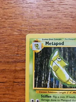 Pokemon TCG Metapod 1999 Wizards Of The Coast Base Set Card 54 Near Mint No Play - Image 5