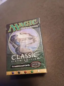 MTG CLASSIC 6th EDITION Tournament Pack 75 Additional Cards Deck Box No Cards - Image 1