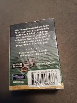 MTG CLASSIC 6th EDITION Tournament Pack 75 Additional Cards Deck Box No Cards - Image 3