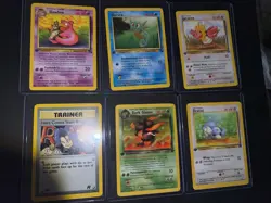 VTG. 1999 Pokemon 1st Edition Cards-Dratini, Dark Gloom, Horsea, Here Comes Team - Image 1