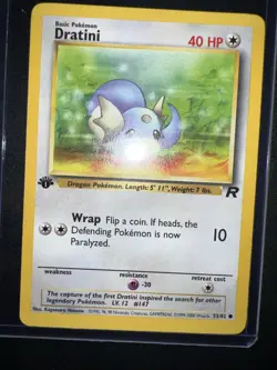 VTG. 1999 Pokemon 1st Edition Cards-Dratini, Dark Gloom, Horsea, Here Comes Team - Image 4