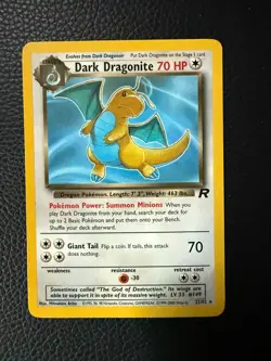 Dark Dragonite 22/82 Non Holo Rare Team Rocket Pokemon Card - MP/LP Condition - Image 1