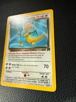 Dark Dragonite 22/82 Non Holo Rare Team Rocket Pokemon Card - MP/LP Condition - Image 3