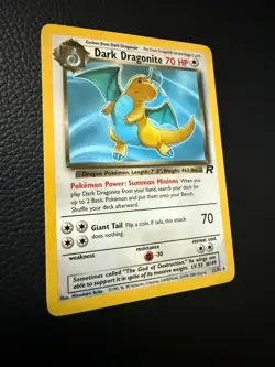 Dark Dragonite 22/82 Non Holo Rare Team Rocket Pokemon Card - MP/LP Condition - Image 5
